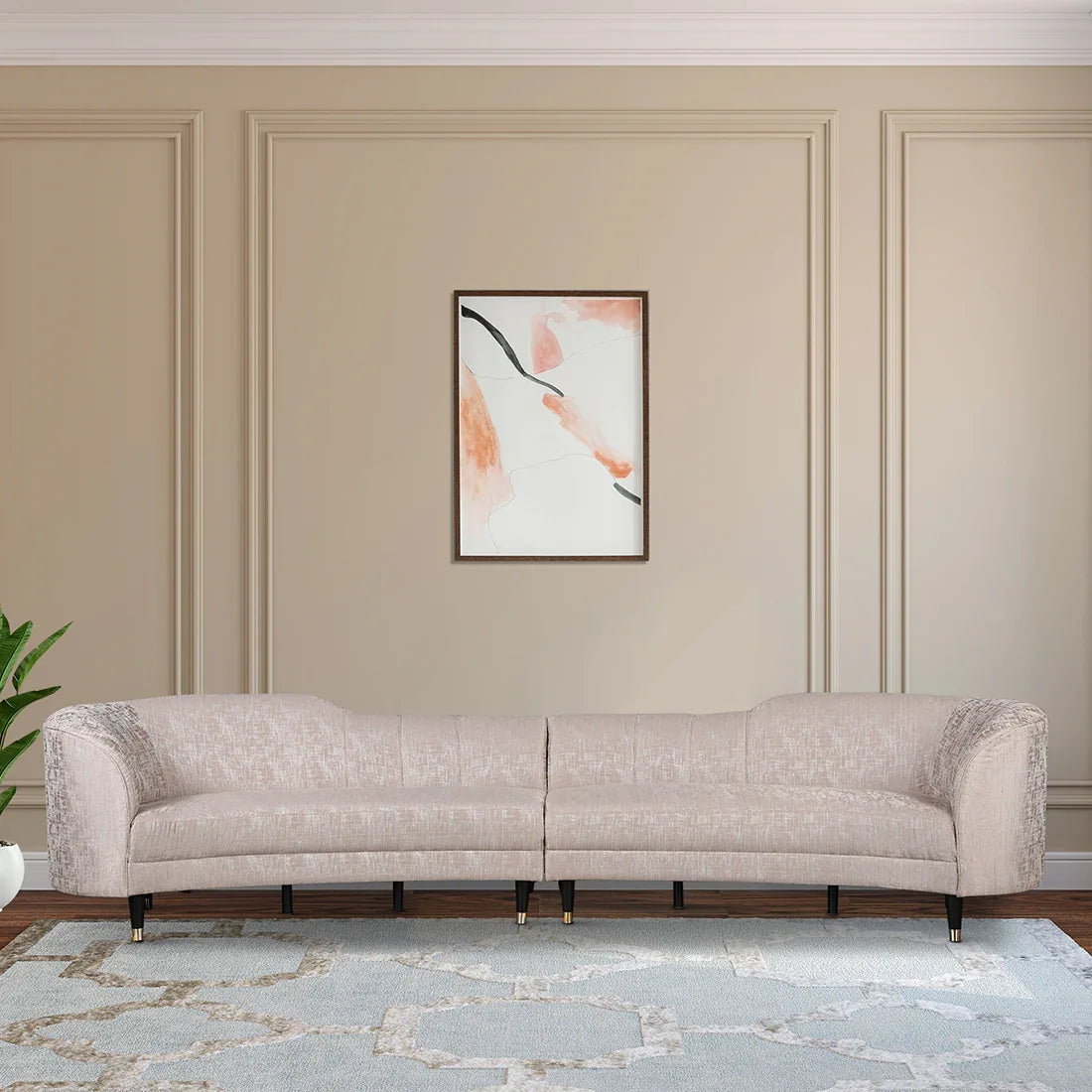 Elysium Fabric Lounger in Grey Colour - HomeTown