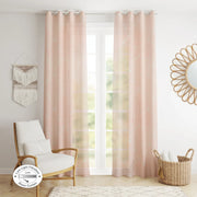 Amour Set of 2 Burnout Door Sheer Curtains 7 Feet in Blush pink Colour - HomeTown