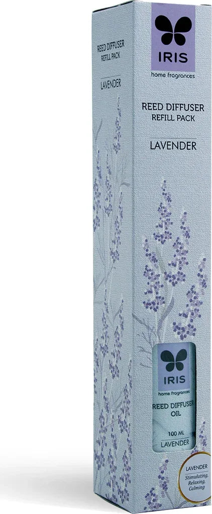 Reed Diffuser Refill Scented Oil In Aluminium Bottle in Lavender Colour dimensions