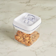 Robusto BPA Free Easy Lock Square Container 500ml in Transparent & White Colour - HomeTown