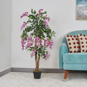 Ilana Artificial Wisteria Potted Tree 120Cm in Pink Colour - HomeTown