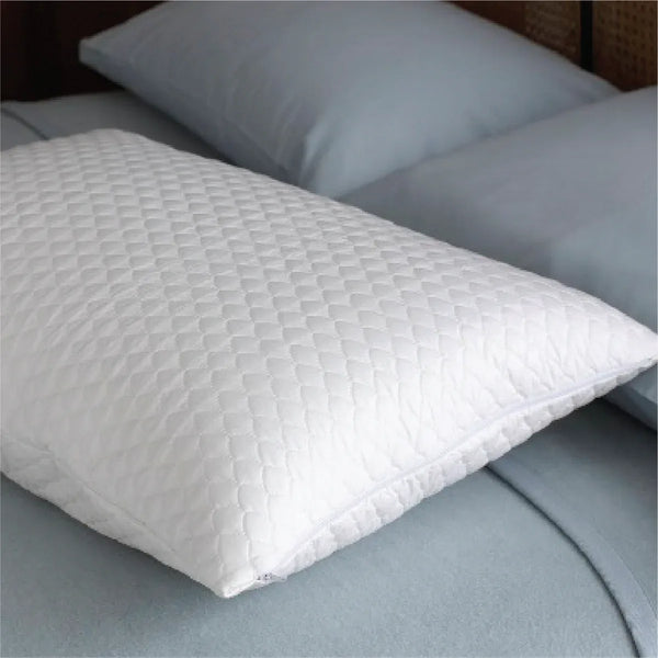 Health Plus Bamboo Pillow 46X68 Cm in White Colour dimensions