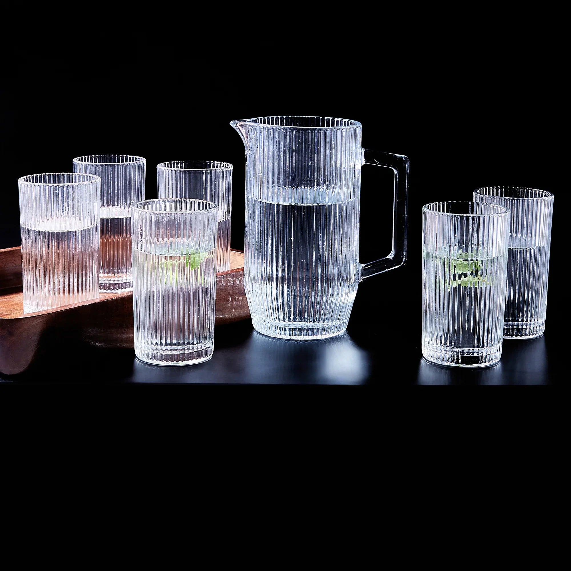 Sapphire Jug & Tumbler Set of 7 in Transparent Colour - HomeTown