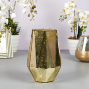 Phiona Glass Hexa Handcrafted Votive Mercury 24 Cm in Gold Colour - HomeTown