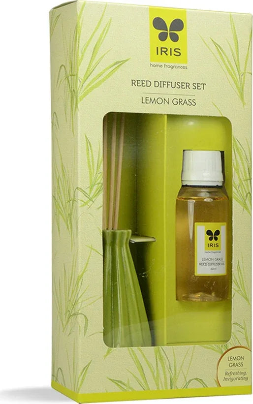 Reed Diffuser Set Ceramic With Reeds 60Ml in Lemongrass Colour – HomeTown