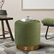Serena Fabric Ottomans in Olive Colour - HomeTown