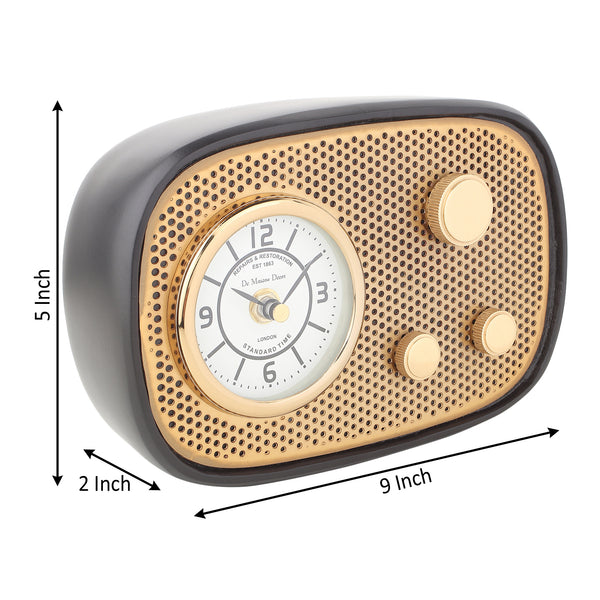 De Massion Radio Wave Table Clock in Black Frame dimensions