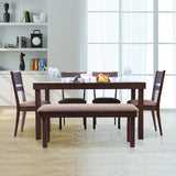 Hopton Solidwood Dining Set in Walnut Colour