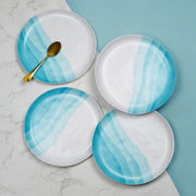 Emilia Melamine Dinner Plate 26 Cm Set of 4 in Dusky Blue Colour - HomeTown