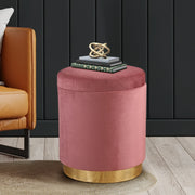 Barrel Fabric Ottomans in Blush Colour - HomeTown