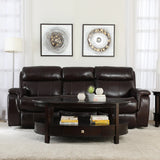 Plush 3 Seater Leather Electric Recliner Sofa | Burgundy
