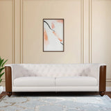 Valentina Fabric Sofa in Walnut | 3 Seater