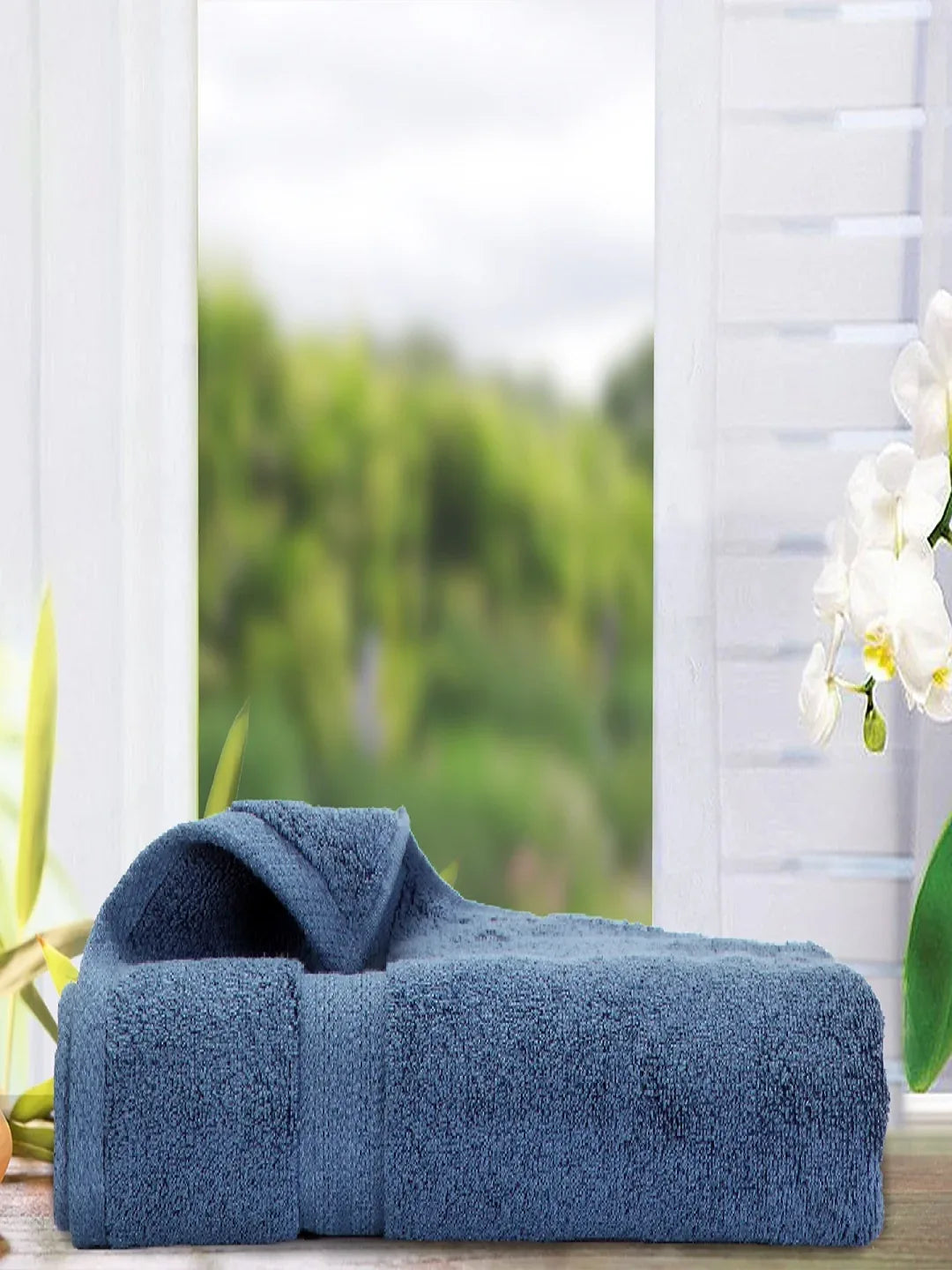 Paradiso Cotton Bath Towel 70X150 Cm 500 Gsm in Navy Colour - HomeTown