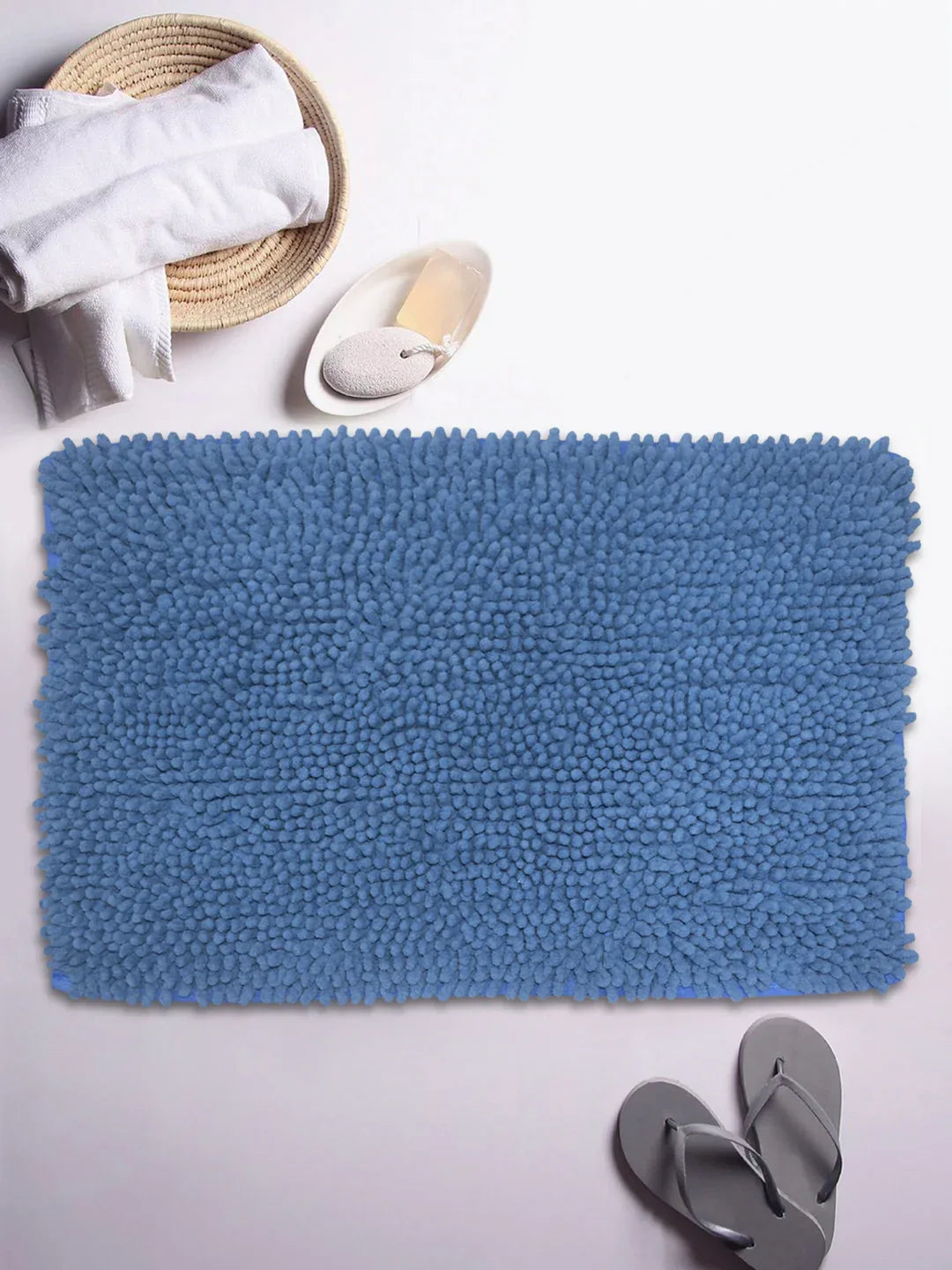 Yakuza Micro-Polly Bathmat in Blue Colour - HomeTown