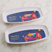 Good Life Melamine Small Serving Platter Set of 2 in Multi Colour - HomeTown