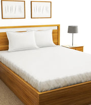 Cool Sheild Cotton Double Mattress Protector 198X182X25 Cm Antibacterial in White Colour - HomeTown