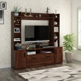 Antwerp Full Height TV Unit in Sheesham Colour