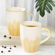Ophilia Studio Pottery Stoneware Coffee Mug Set of 2 in Ochre Colour - HomeTown