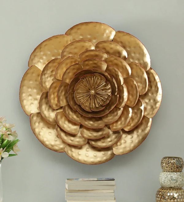 Wall Decor Metal Flower Of Fire Medium by Vedas dimensions