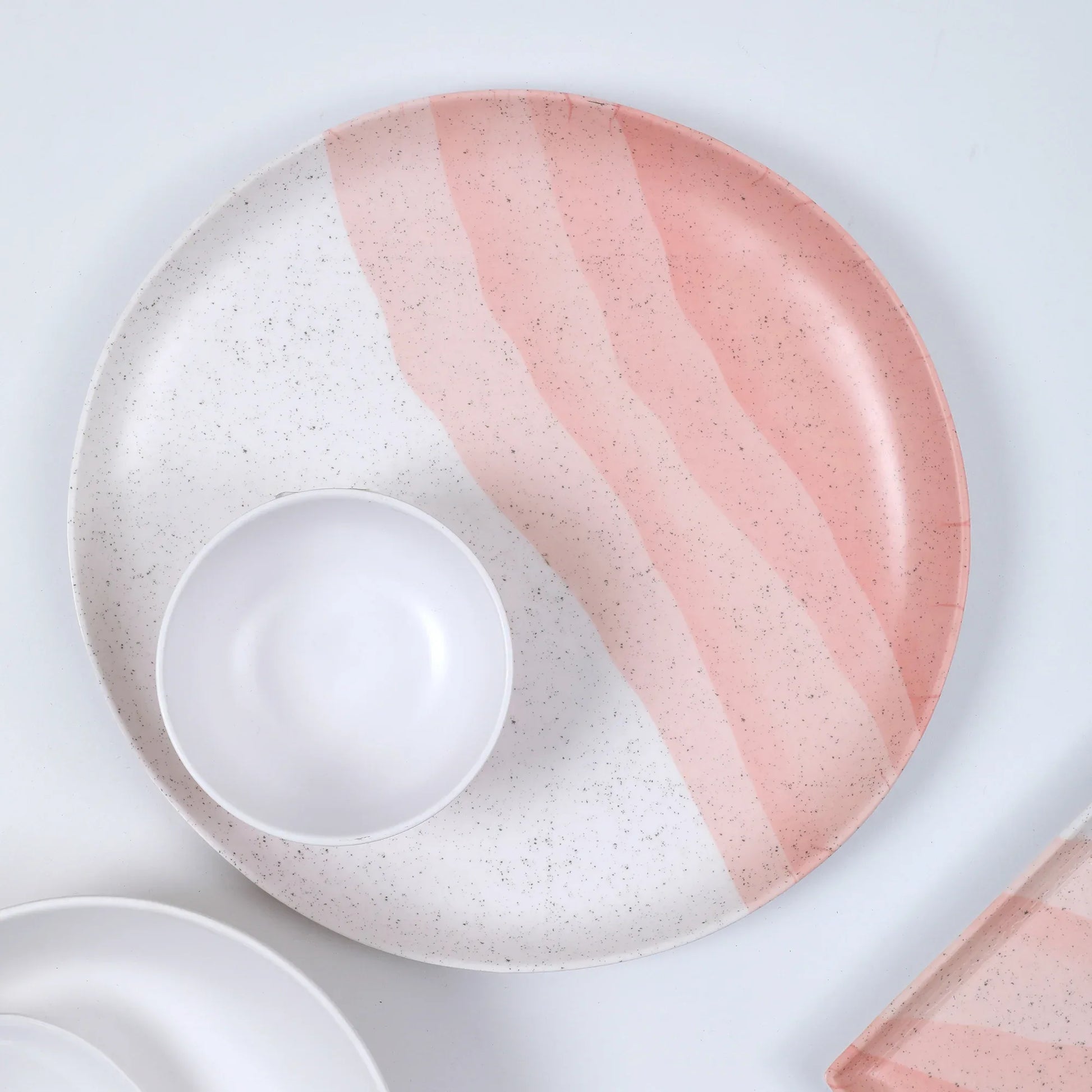 Emilia Melamine Speckles Dinner Plate in Pink Colour – HomeTown