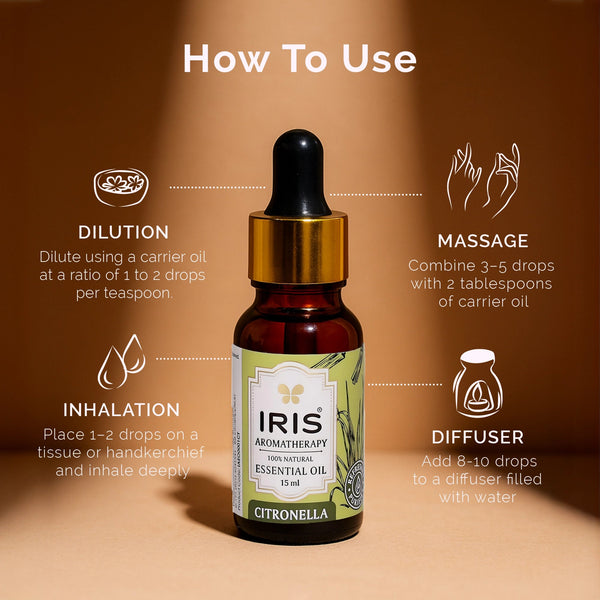 Iris Citronella Essential Oil dimensions