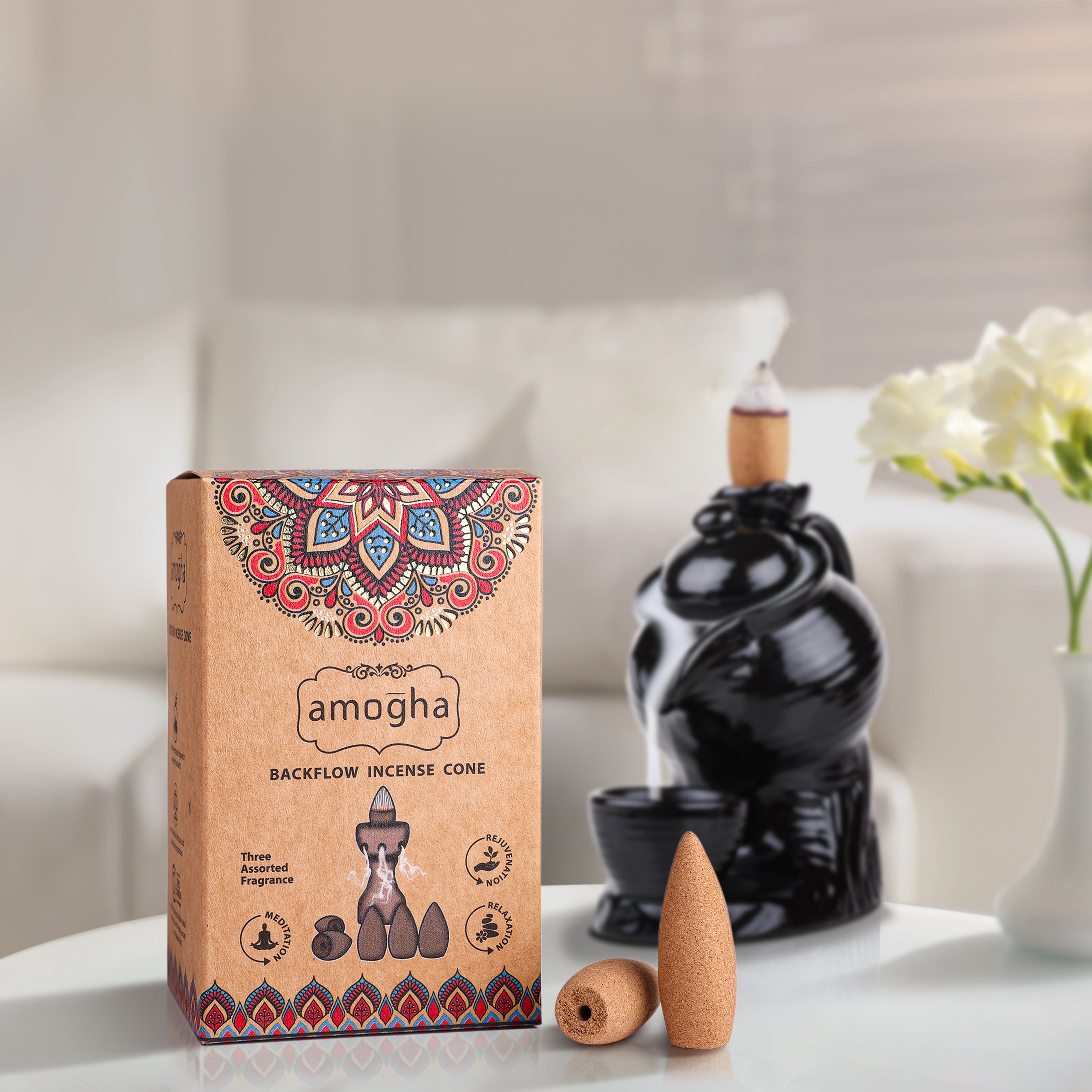 AMOGHA BACKFLOW INCENSE CONE INBF638