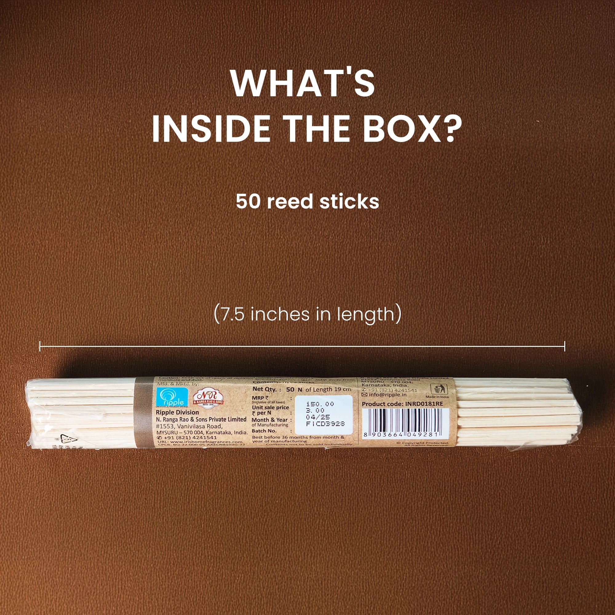 REEDS - 7.5 INCH - 50 STICKS