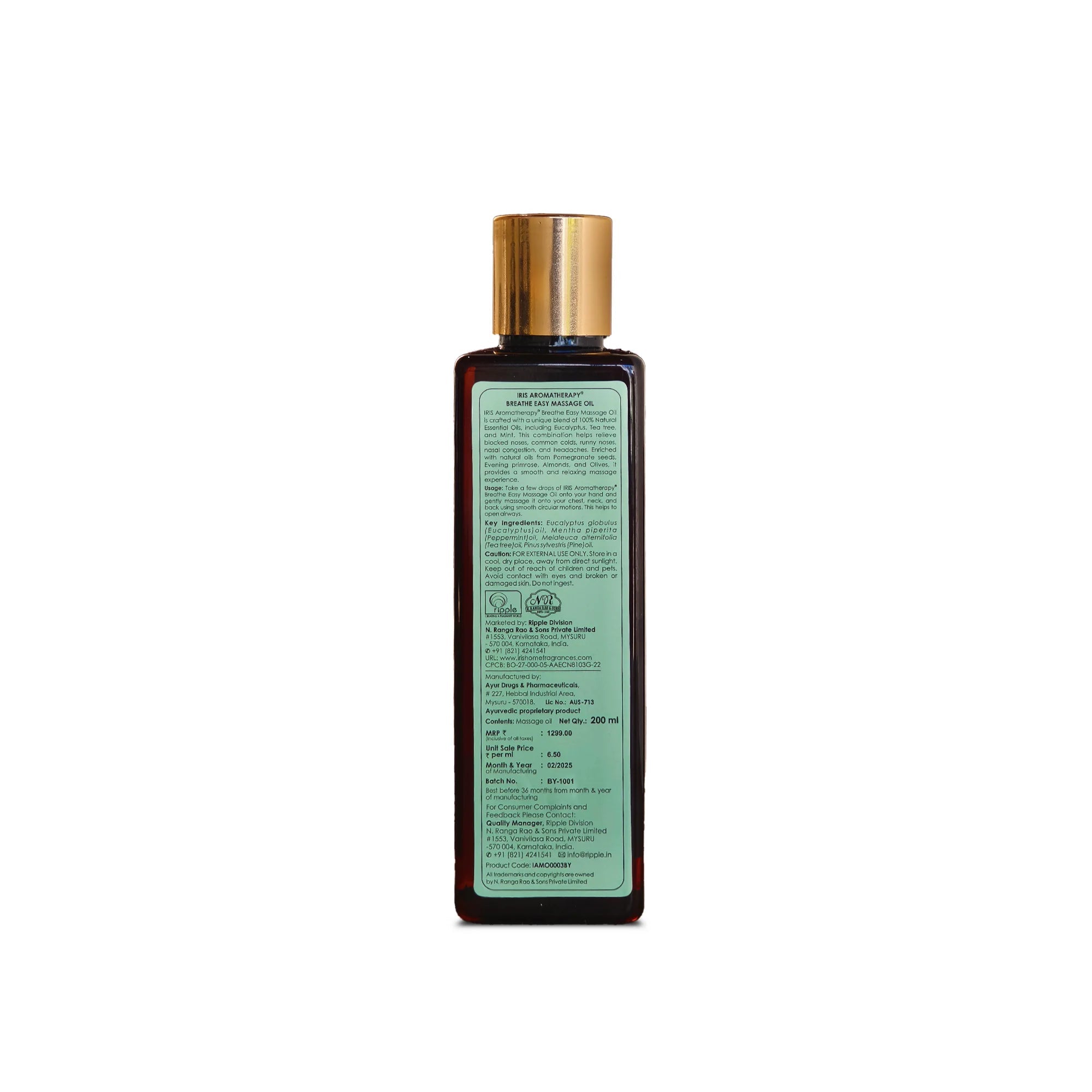 IRISDe-Stress Massage Oil