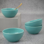 Palette Ceramic 4 Inch Curry Bowl 4 Pcs in Blue Colour - HomeTown