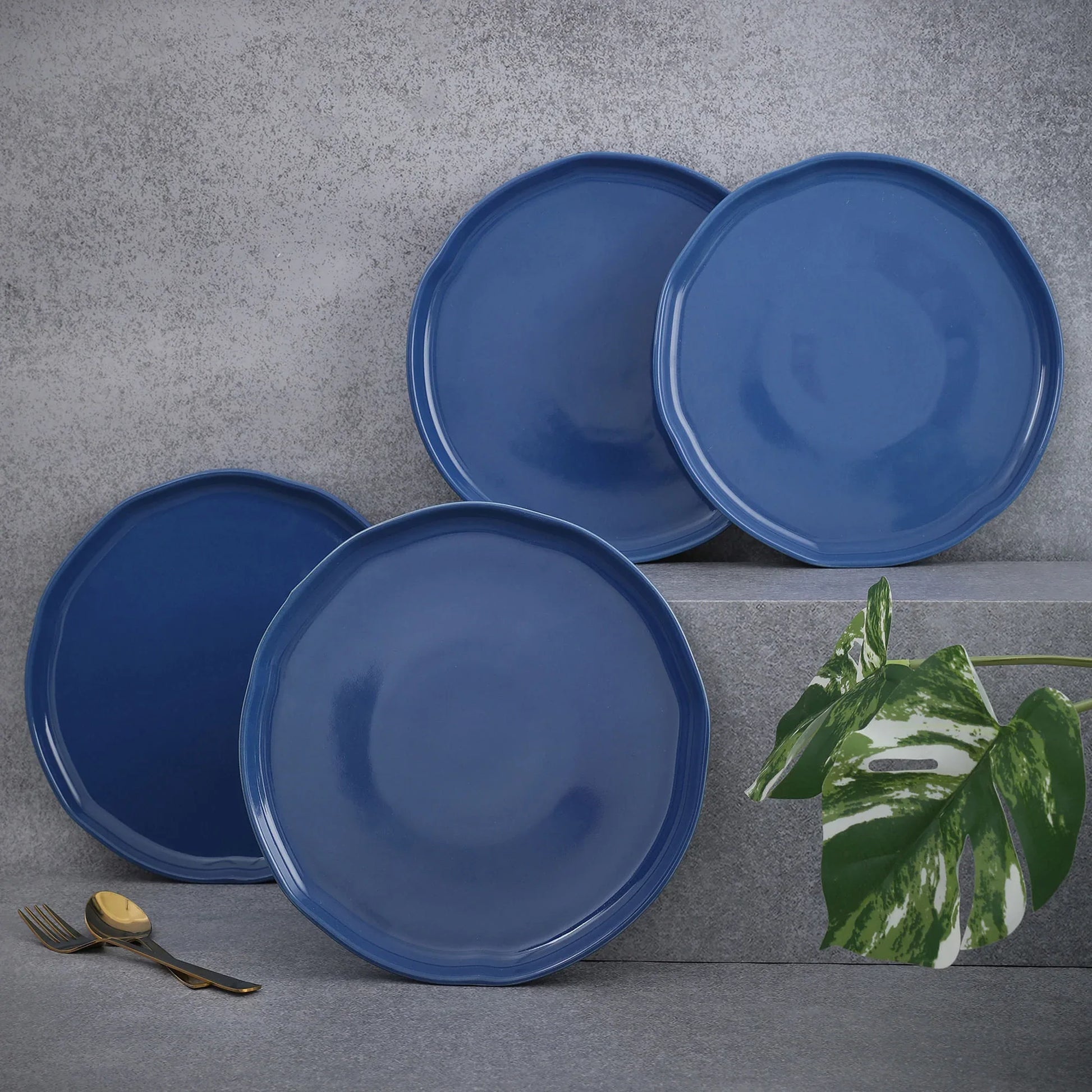 Palette Ceramic Inch Dinner Plate Pcs in Navy Blue Colour