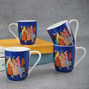 Milan Ceramic Newyorker Coffee Mug 320 Ml Set Of 4 in Multi Colour - HomeTown