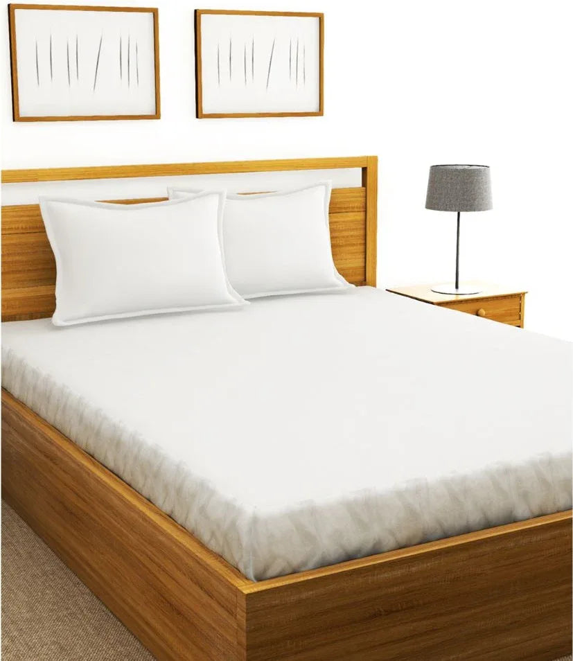 Cool Sheild Cotton Single Mattress Protector 182X91X25 Cm Antibacterial in White Colour - HomeTown