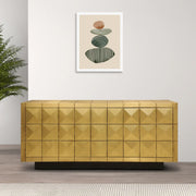 Adelaide Mango Wood Sideboard in Brass Colour - HomeTown