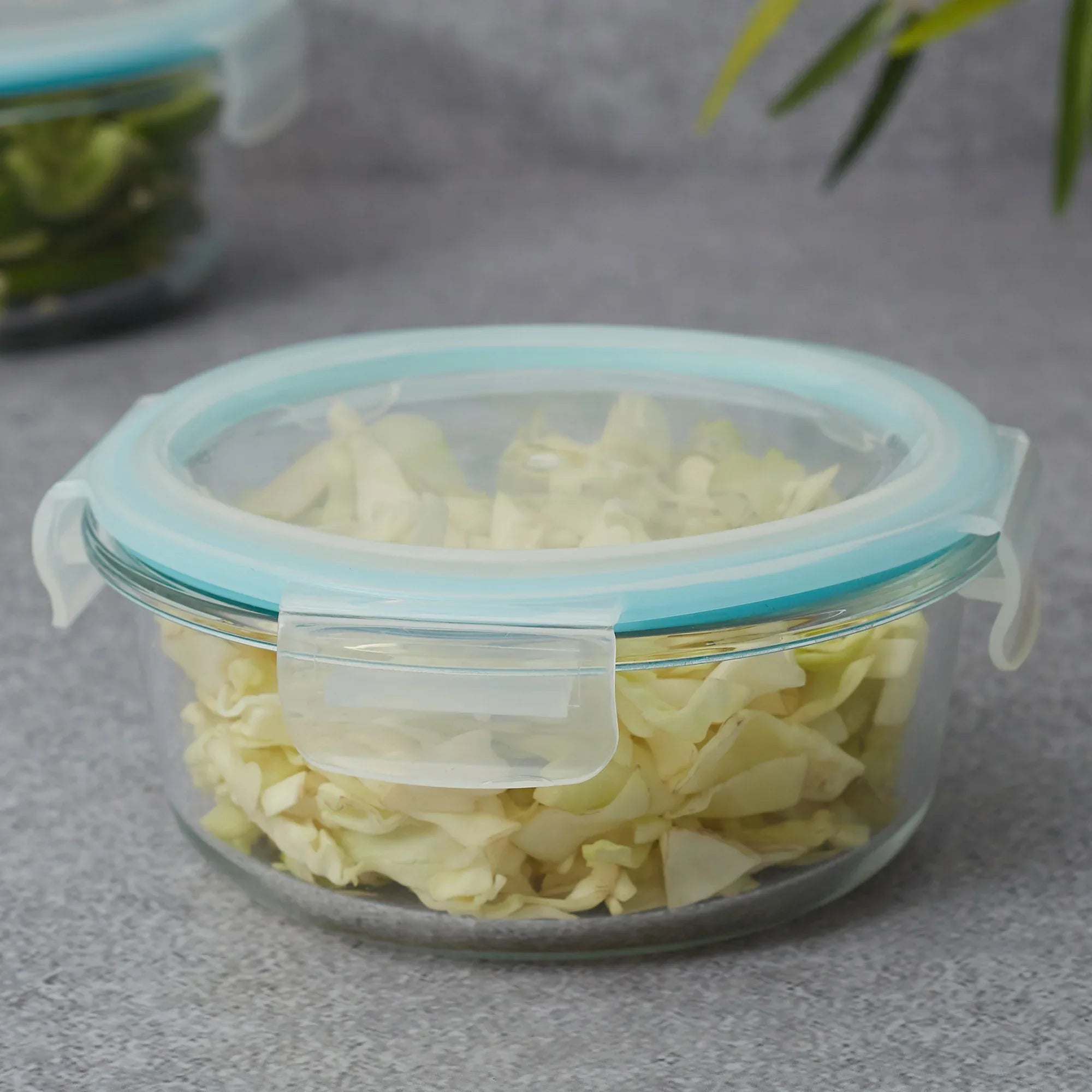 Robust Glass Round Container with PP Lid 650ML in Transparent Colour - HomeTown