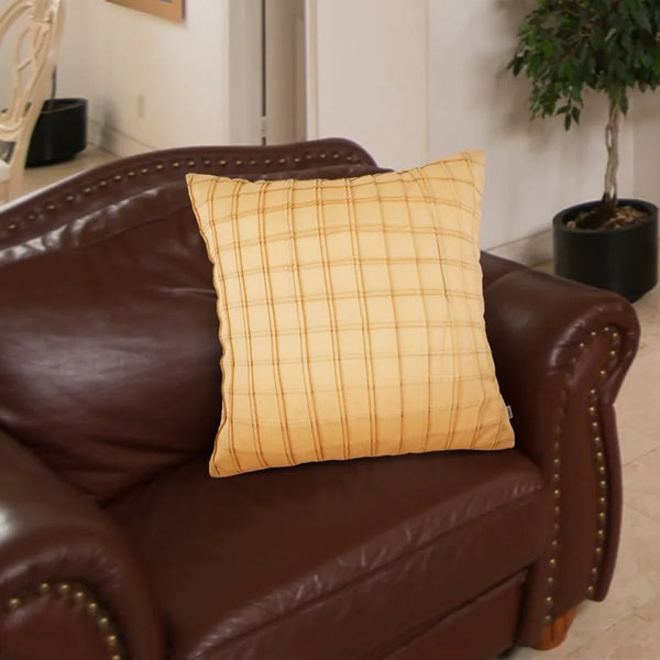 Chic Affair  Cushion Cover 16X16 CM in Beige Colour by Living Essence dimensions