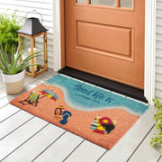 Good Life Is Vitamin Sea Printed Coir Doormat 40x60 CM in Coral Colour - HomeTown