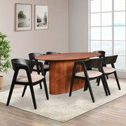 Caravelle Haven Solidwood Six Seater Dining Set in Brown Colour - HomeTown