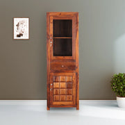 Woodrow Sheesham Wood(Rosewood) Tall Bar Cabinet in HONEY Colour - HomeTown