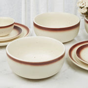 Beautiful Kitchen Studio Pottery Stoneware Serving Bowl Set of 2 in Beige Colour - HomeTown