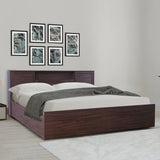 Bolton King Bed with Hydraulic Storage in Walnut Colour