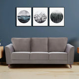 Magnific Velvet 3 Seater Sofa Dark Grey