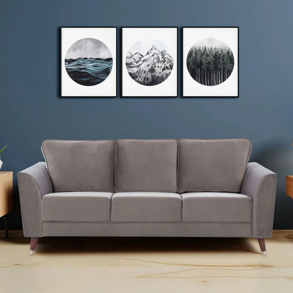Magnific Velvet Three Seater Sofa dimensions