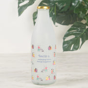 Good Life Glass Frosted Milk Bottle 1 Ltr in White Colour - HomeTown