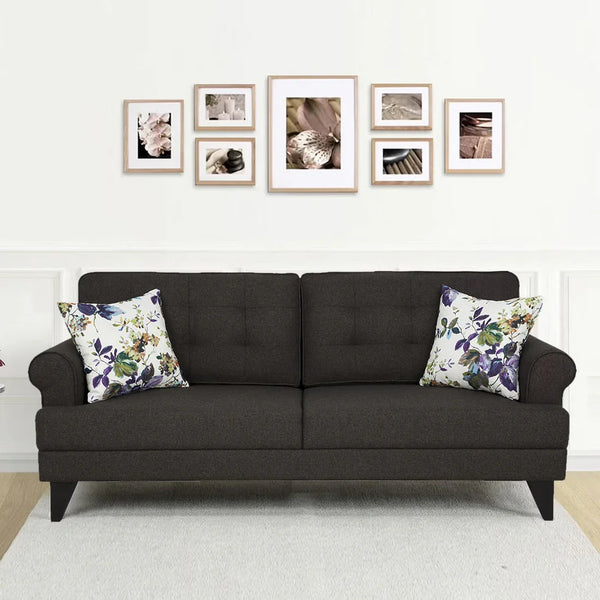 Paddington Fabric 3 Seater Sofa in Brown Colour dimensions