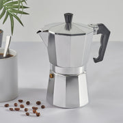 Brew Aluminium Moka Pot Coffee Maker 300 Ml in Silver Colour - HomeTown