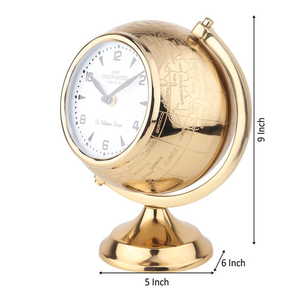 De Massion The Etched World Table Clock dimensions