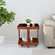 Joss Solid Wood Side Table in Walnut Colour - HomeTown