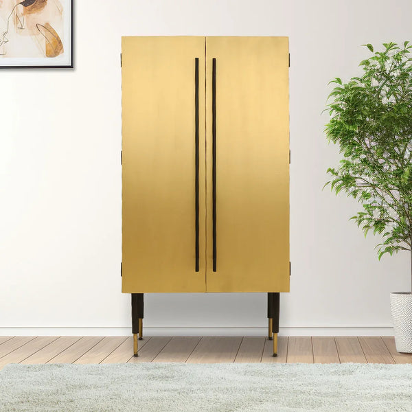 Crested Bar Unit in Brown & Gold Colour dimensions