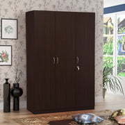 Willy Engineered Wood 3 door wardrobe in Walnut Finish - HomeTown