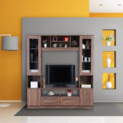Missouri Engineered Wood Wall Unit in Light Walnut Colour - HomeTown